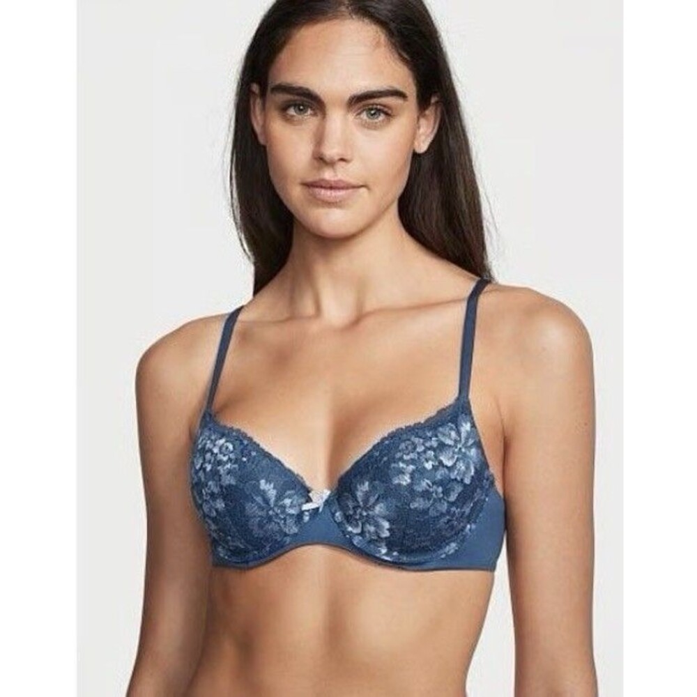 Victoria's Secret Midnight Sea Ombre Lace Lightly Lined Demi Bra